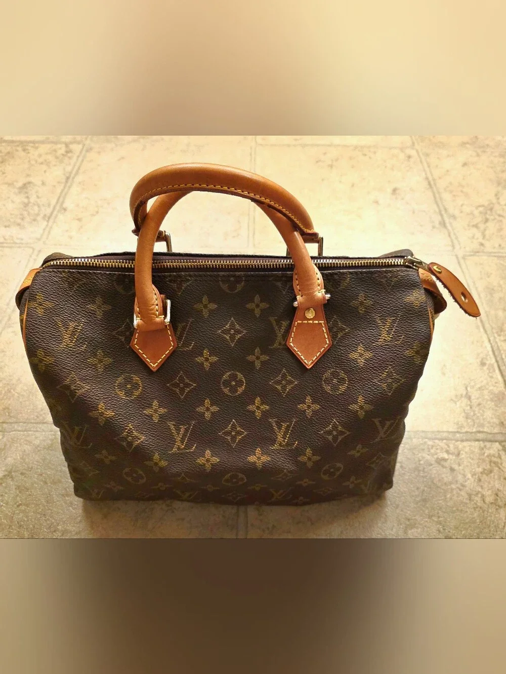 Brown Canvas Satchel